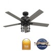 Hunter 52" Astwood II Lighted Ceiling Fan Matte Black with Dark Gray Oak Blades, WhisperWind Motor, LED Light Kit Included - 3 of 4
