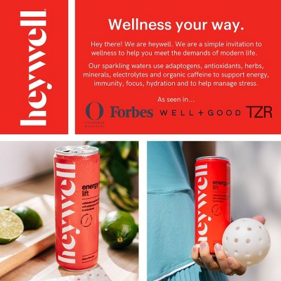 heywell Energy + Lift Cherry Limeade Sparkling Water - 12 fl oz Can