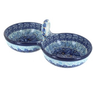 Blue Rose Polish Pottery 942 Ceramika Artystyczna Divided Seasoning Cellar - 1 of 1
