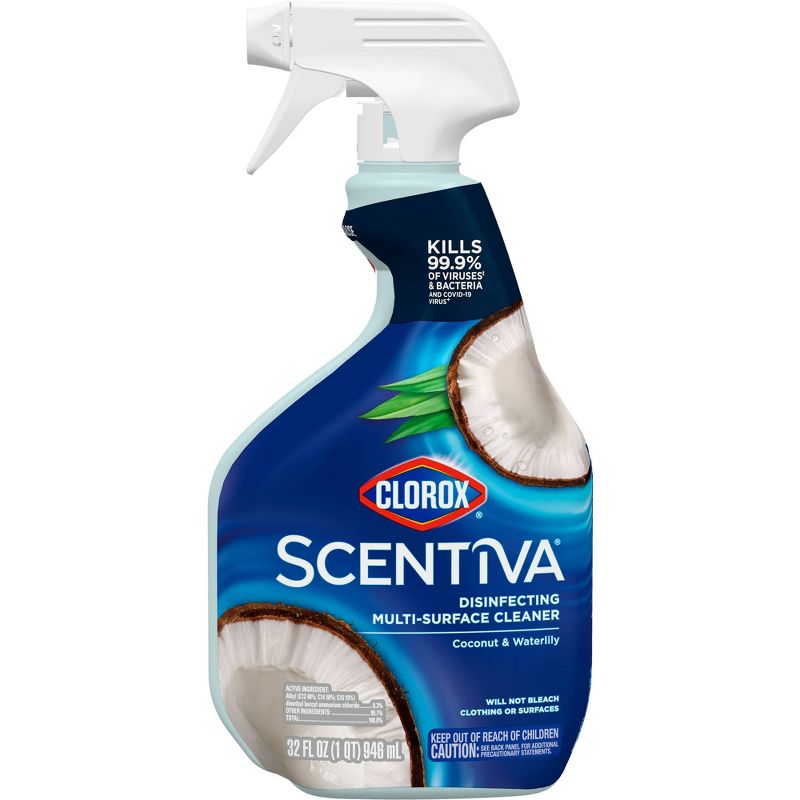 Clorox Coconut &#38; Waterlily Scentiva Multi Surface Cleaner Spray Bottle Bleach Free - 32oz, 4 of 14
