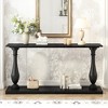 Vintage Sofa Table Console Table with Pine Veneer and Vase-Leg Design, Farmhouse Entryway Table with Storage for Living Room Entryway - 2 of 4