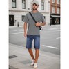 INSPIRE CHIC Men's Retro Distressed Crew Neck Short Sleeve Solid T-Shirts - 2 of 4
