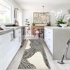 Washable Modern Contemporary Striped Rug Non Slip Low Pile Rug Soft Throw Floor Cover Foldable Indoor Carpet for Living Room Bedroom Playroom Nursery - 2 of 4