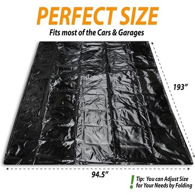 Premium Black PVC Garage Floor Containment Mat for All Seasons