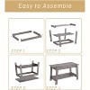 31.5 Inch Coffee Table with 2-Tier Storage, Modern Industrial Rectangular Living Room Table, Compact MDF & Particle Board Build, Gray - 3 of 4