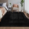 8x10 Rugs Non-Slip ¨C Plush Shaggy Area Rug Ultra-Soft Solid Black Carpet | Machine Washable High Pile Wool-Like Rug - 2 of 4