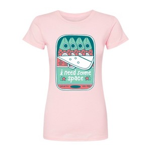 Women's - Instant Message - Need Space Tin Fish Fitted Graphic T-Shirt - 1 of 2