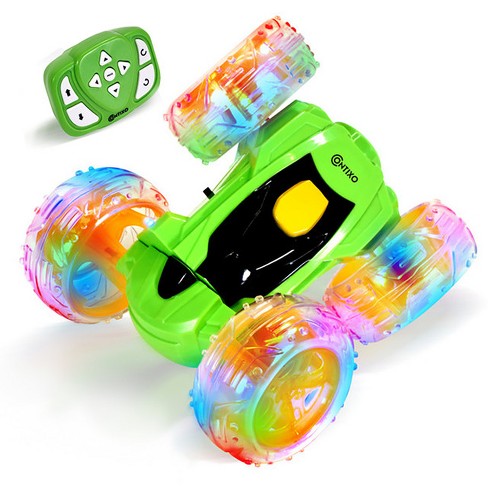 Contixo Remote Control Car Sc3 stunt Car Toy 4wd Double Sided 360 Rotating Rc green Target