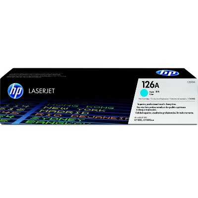 HP Inc. 126A Cyan Original LaserJet Toner Cartridge, ~1,000 pages, CE311A
