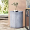 GDFStudio Abney Outdoor Lightweight Concrete Side Table, Gray Blue - 2 of 4