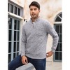 BLUEMING Men's Marled Knit Fleeced Sweatshirts Henley Neck Tops Warm Knitted Winter Thermal Sweat Shirts Button Mens Pullovers - 3 of 4