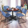 42" Kobe Round X Base Breakroom Table Dining Set Cherry - Regency: Thermal Fused Laminate, Seats 4 - 2 of 4