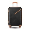 Gulches 4-Piece Black Lightweight Luggage Set (14", 20", 24", 28") - Expandable Suitcases with Durable PP Material & TSA Lock - 3 of 4