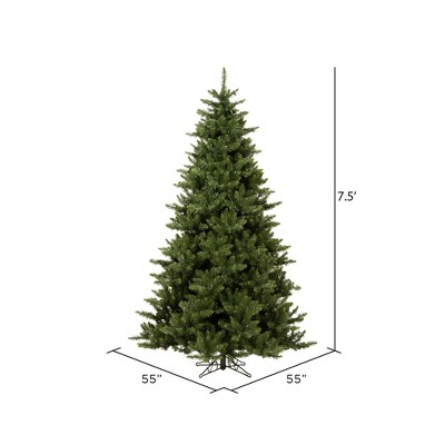 7.5' Green Camdon Fir Artificial Christmas Tree with Metal Stand