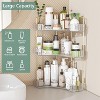 BRINJOY Corner Bathroom Counter Organizer Bathroom Countertop Shelf Makeup Organizer for Vanity Perfume Tray for Corner Storage (3 Tiers, White) - 2 of 4