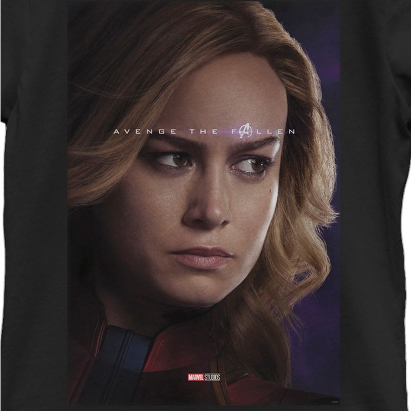 Girl's Marvel Avengers: Endgame Captain Marvel Avenge the Fallen T-Shirt, 2 of 5