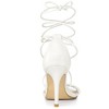 Allegra K Women's Woven Lace Up Strappy Stiletto Heel Sandals - 4 of 4