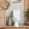 Casafield Toilet Paper Roll Holder with Lid - Natural, Fits 3 Rolls, Free Standing Seagrass Water Hyacinth Bath Tissue Storage Organizer for Bathroom - 2 of 4