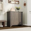 Fluted Buffet Sideboard Cabinet with Storage, Kitchen Storage Cabinet with Adjustable Shelves - image 3 of 4