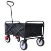 VisioGear Portable Folding Beach Wagons with Wheels, Portable Carts with Handle, Black, 40.55"*21.26"*46.46" - 4 of 4