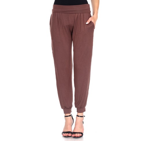 Women's Harem Pants Brown X Large - White Mark : Target