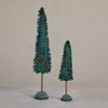 Storied Home Raw-Edged Tweed Tree with Wood Base, Green Plaid - 3 of 4