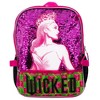 Wicked 5 Piece Backpack Set, Galinda & Elphaba Flip Sequin Girls School Bag with Front Zip Pocket, 2 Side Mesh Pockets, Pink & Green - 4 of 4