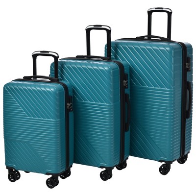 3 Pieces Luggage Sets Travel Suitcase with Double Spinner 8 Wheels TSA Lock Silent-Running Lightweight Hardshell Suitcase 20'' 24'' 28''