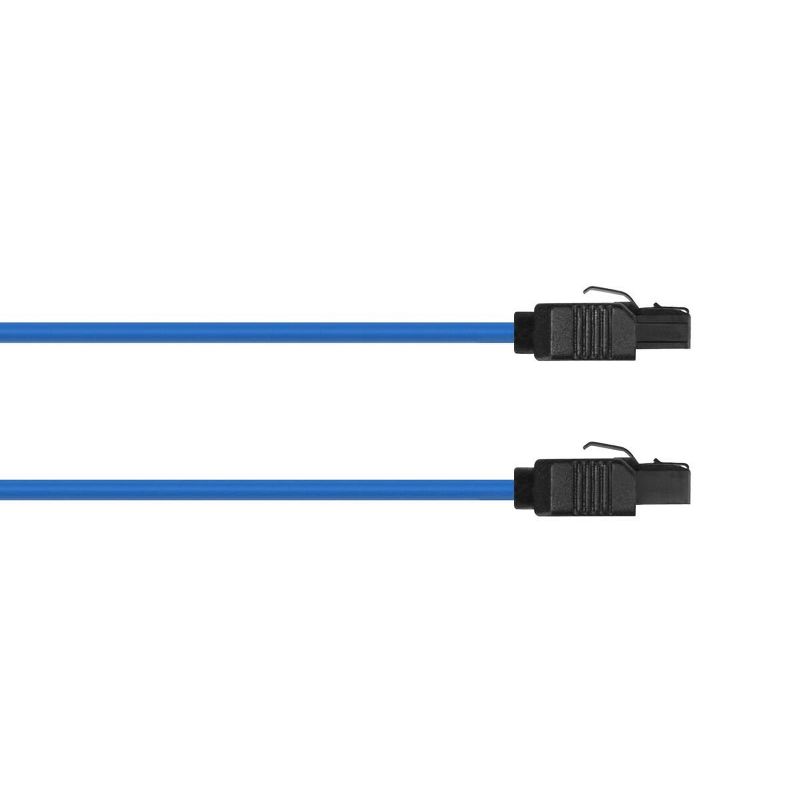 Monoprice DATA Cable - 1.5 Feet - Blue | SATA 6Gbps Cable with Locking Latch, 5 of 7