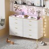 PAKASEPT White Dresser with LED Lights, 8 Drawer Dressers with Tempered Glass Top - 4 of 4