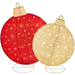 Best Choice Products 2pc Lighted Pop-Up Christmas Ornaments Outdoor Holiday Decoration w/ 220 LED Lights - 1 of 4