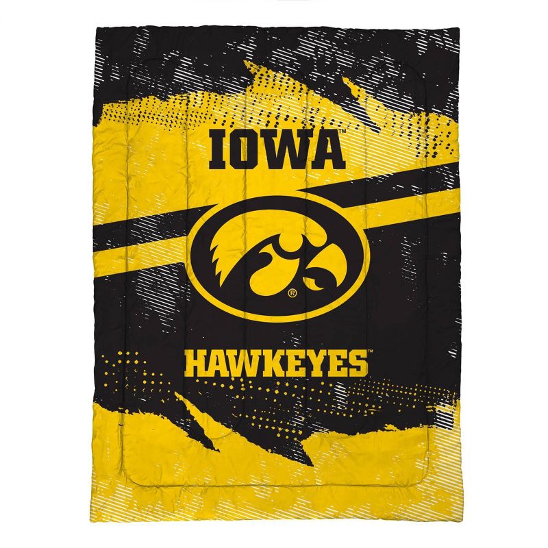 NCAA Iowa Hawkeyes Slanted Stripe Twin Bedding Set in a Bag - 4pc, 2 of 4