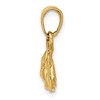 Black Bow Jewelry 14k Yellow Gold Satin Polished Comedy and Tragedy Pendant - 2 of 4