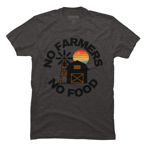 Men's Design By Humans No Farmers No Food By Punsalan T-shirt : Target