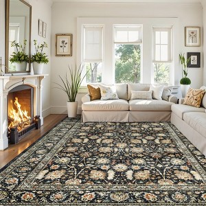 Washable Rugs for Living Room - Stain Resistant, Non-Slip, Pastel Oriental Rugs for Bedroom, Dining Room, Kitchen - 1 of 4