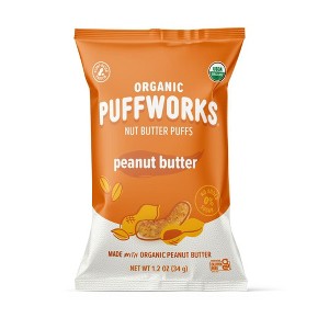 Puffworks Organic Peanut Butter Puffs (6-pack of 1.2oz bags) - 1 of 4
