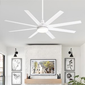 Airsurfer 65" Large Indoor Modern Ceiling Fan with Led Lights and Remote - 1 of 4