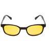 Calabria 1488 Night Driving Sunglasses Gloss Black/Yellow Tint EXTRA-LARGE WIDE - 2 of 3