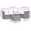vidaXL Garden Sofa Set Grey and Brown - 3 of 4