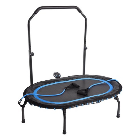 Ziektecijfers Bekwaamheid Rijden Stamina Intone Oval Fitness Rebounder Trampoline For Cardio With Handlebars  : Target