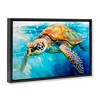 Stupell Industries Graceful Swimmer Tortoise Floating Frame Canvas Art - 2 of 4