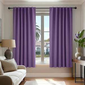 Deconovo 2 Panel Room Darkening Back Tab Window Curtains 52x84 - 1 of 4