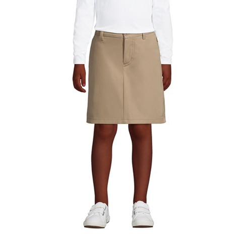 Lands End Kids Active Chino Skort Top Of The Knee 6 Khaki Target