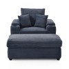 NicBex Couches for Living Room Oversized Single Sofa Couch Deep Seat Accent Chair Upholstered Armchair with Removable Footrest for Bedroom - 3 of 4