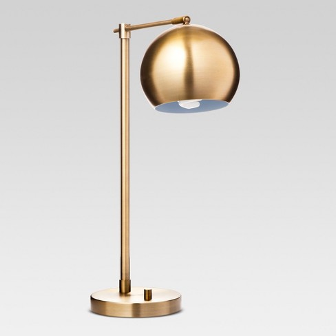 Modern Globe Desk Lamp Brass Includes Energy Efficient Light Bulb