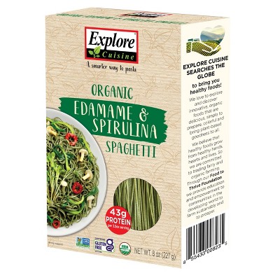 Explore Cusisine Organic Gluten Free Edamame Spirulina Spaghetti - 8oz