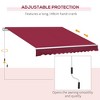 PAGED Retractable Door Awning Water-Resistant Fabric Awning for Door Entrance Aluminum Frame for Gardens, Yard - 2 of 4
