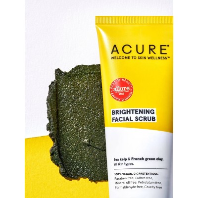 Acure Brightening Facial Scrub - Unscented - 4 fl oz