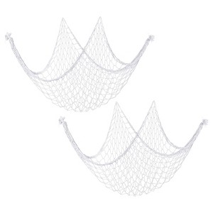 Unique Bargains Home Decoration Mediterranean Fishing Net 2 Pcs - 1 of 4