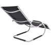 vidaXL Sun Lounger with Pillow Aluminum and Textilene Black - 4 of 4
